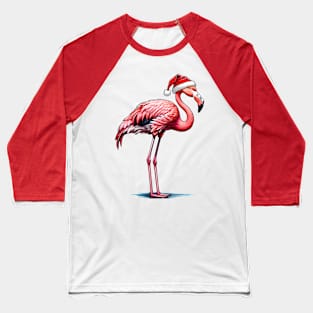 Flamingo Xmas Baseball T-Shirt